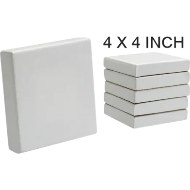 হোয়াইট প্রিমিয়াম ক্যানভাস 4x4 ইঞ্চি - 4 পিস