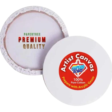 হোয়াইট রাউন্ড ক্যানভাস 10x10 ইঞ্চি