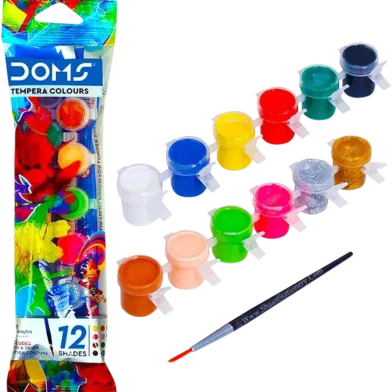 DOMS টেম্পেরা কালার 12 শেড সহ ফ্রি ব্রাশ
