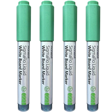 Monami SigmaFlo লিকুইড হোয়াইট বোর্ড মার্কার 4 পিস -গ্রিন