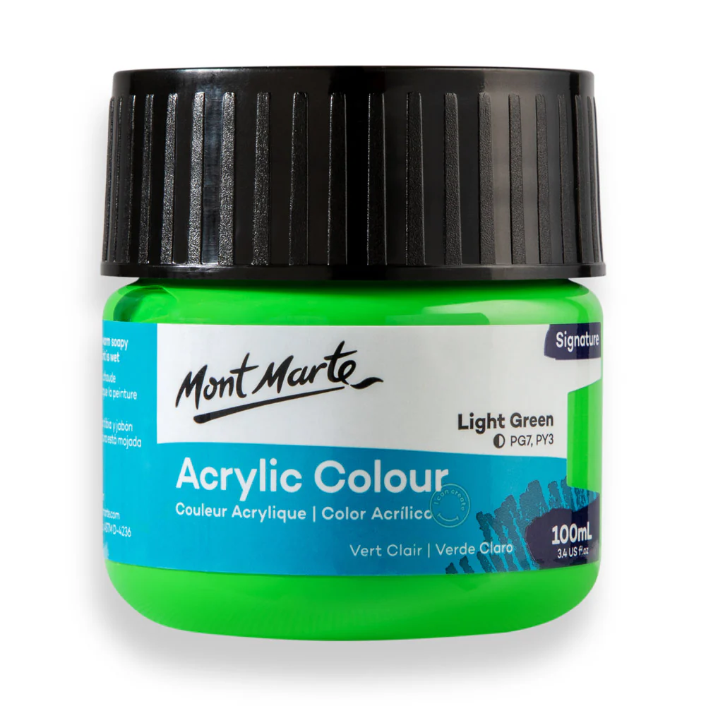 Mont Marte অ্যাক্রিলিক কালার পেইন্ট সিগনেচার 100ml – Light Green
