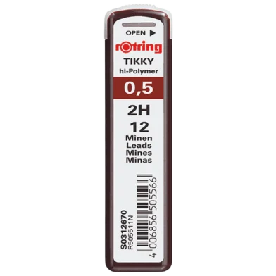 Rotring পলিমার মেকানিক্যাল পেন্সিল লিড 0.5 মিমি 2H