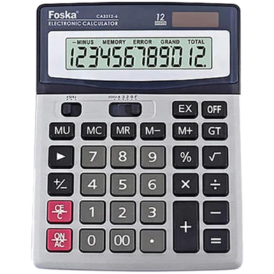 Foska 12-ডিজিট সোলার পাওয়ার ক্যালকুলেটর - CA3312-6