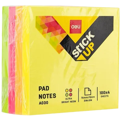 Deli স্টিকি নোট ফ্লুরোসেন্ট কালার - EA03003