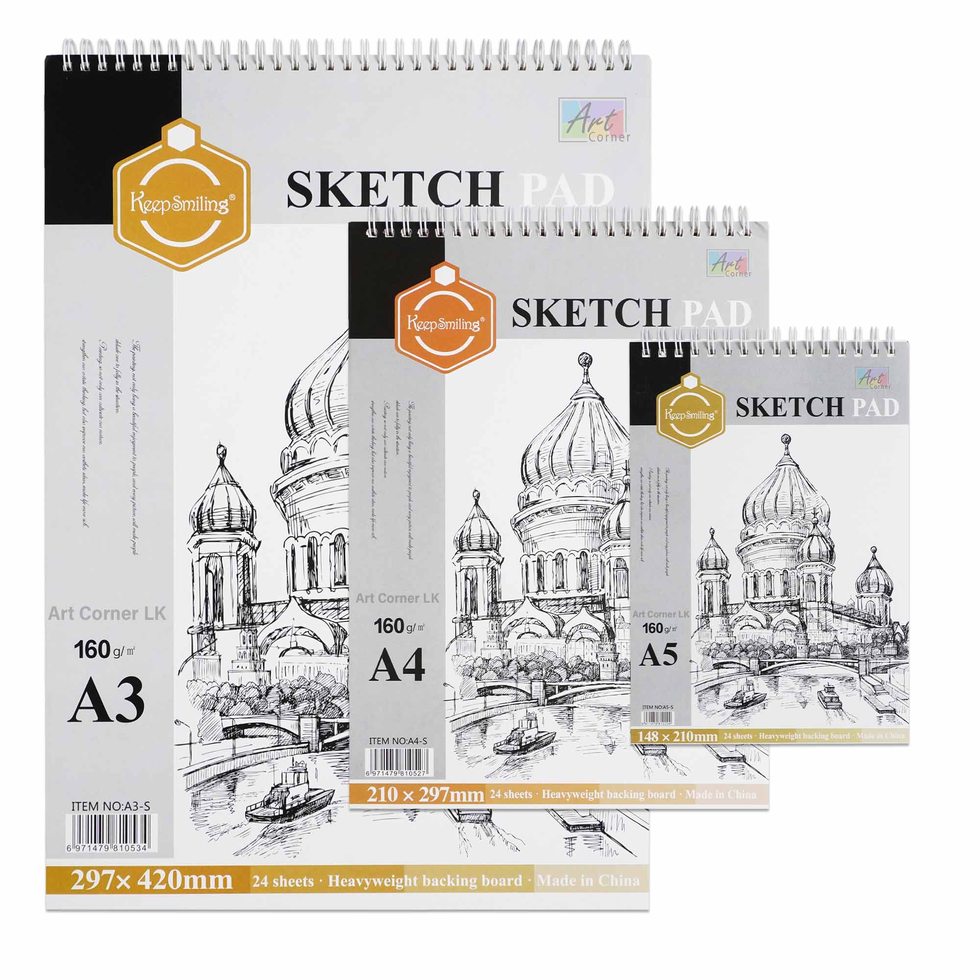 Keep Smiling A3-স্কেচ প্যাড 160gsm 24 শিট