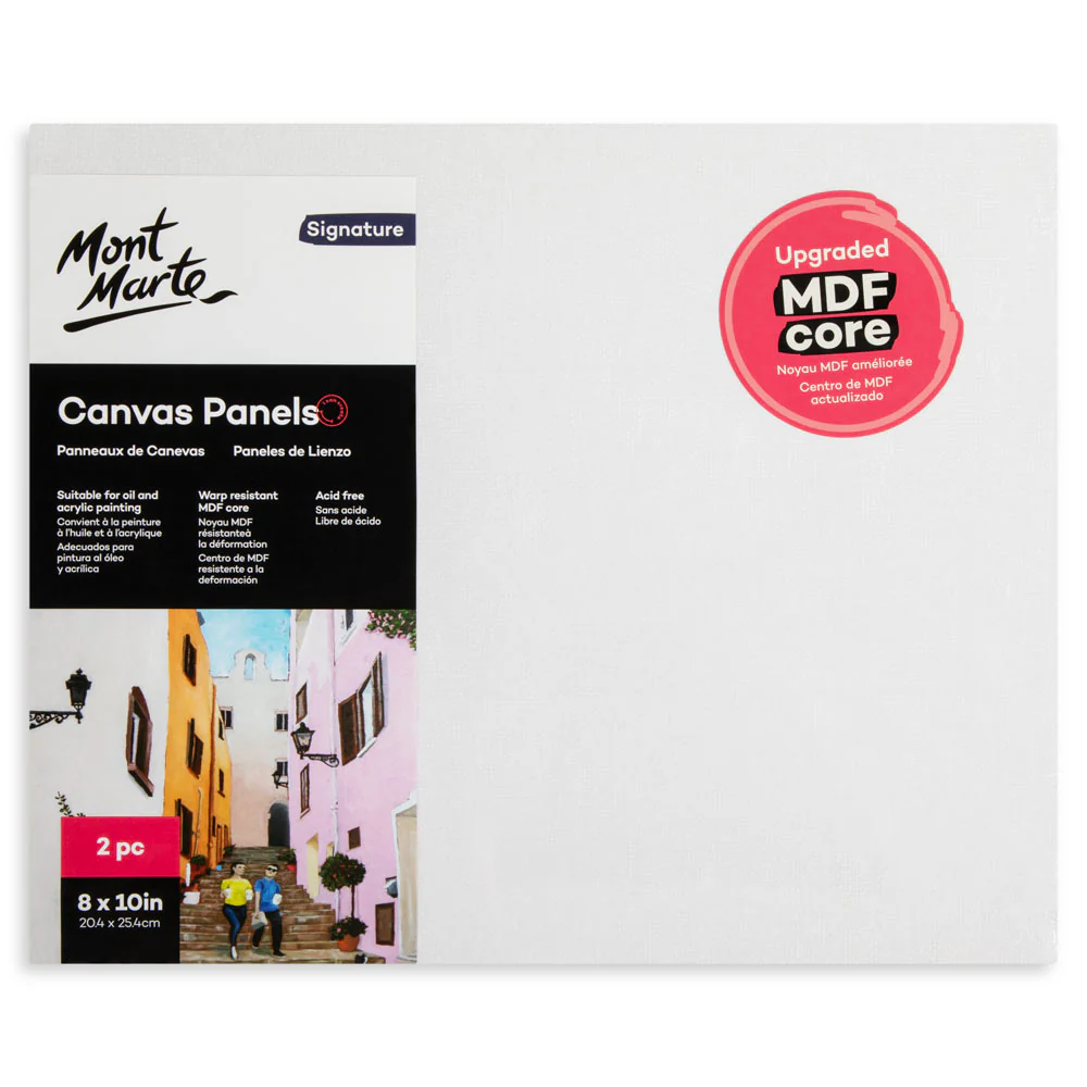 Mont Marte ক্যানভাস প্যানেল সিগনেচার 2pc 20.4 x 25.4cm (8 x 10in)