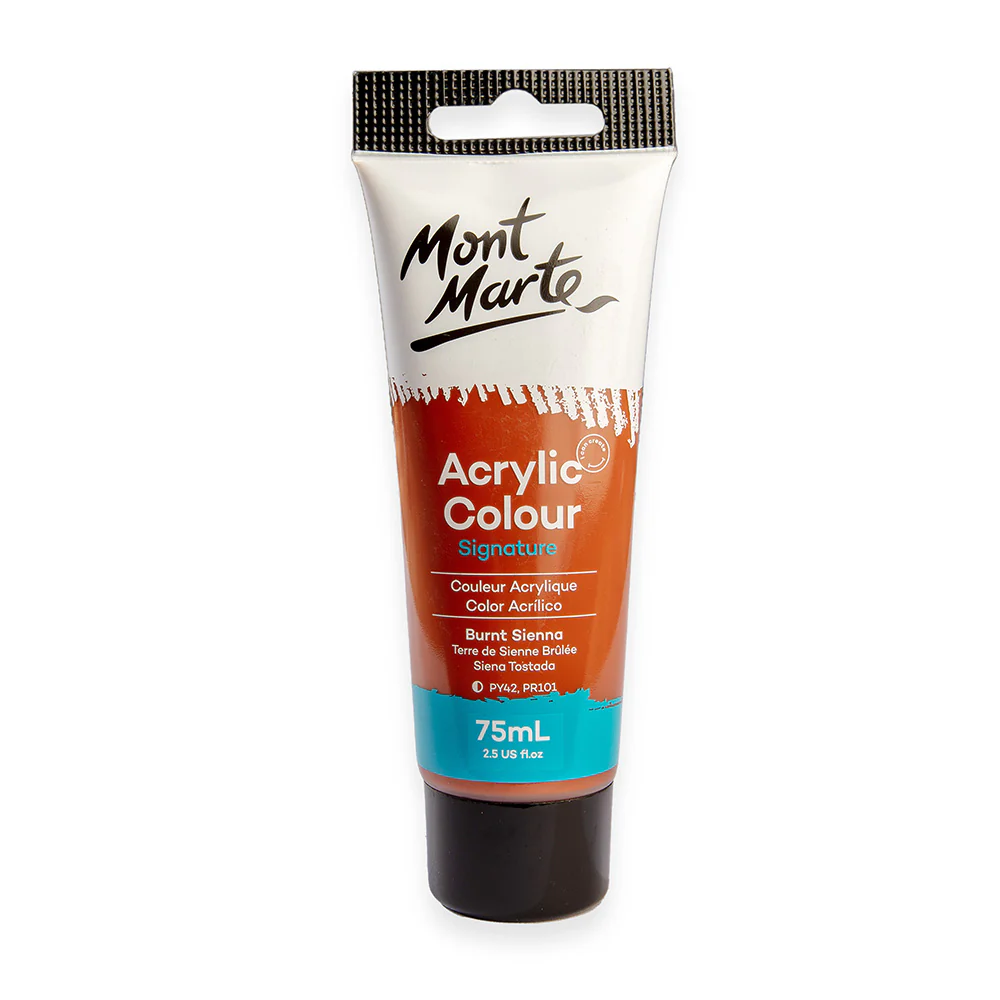 Mont Marte অ্যাক্রিলিক কালার পেইন্ট সিগনেচার 75ml – Burnt Sienna