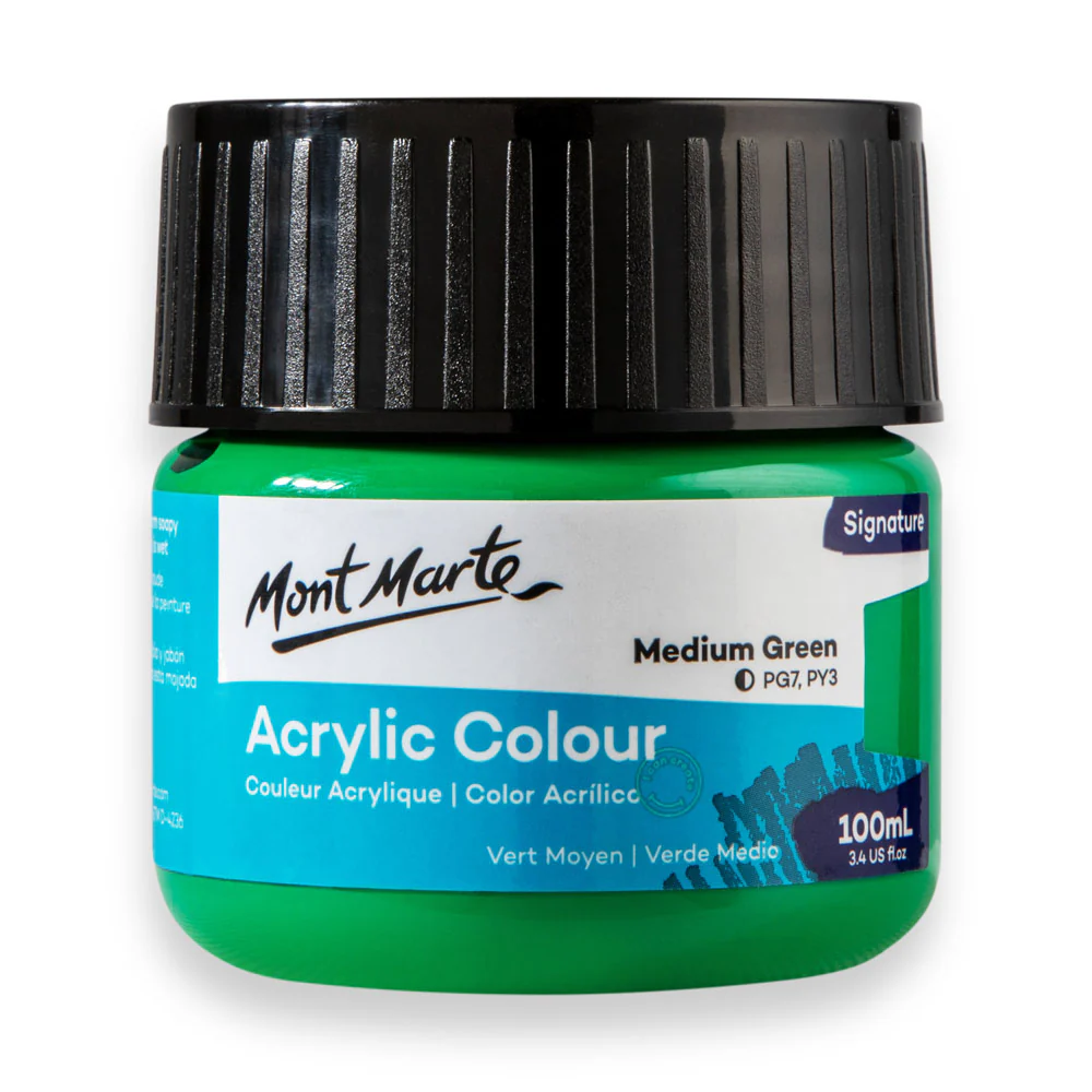 Mont Marte অ্যাক্রিলিক কালার পেইন্ট সিগনেচার 100ml  – মিডিয়াম Green
