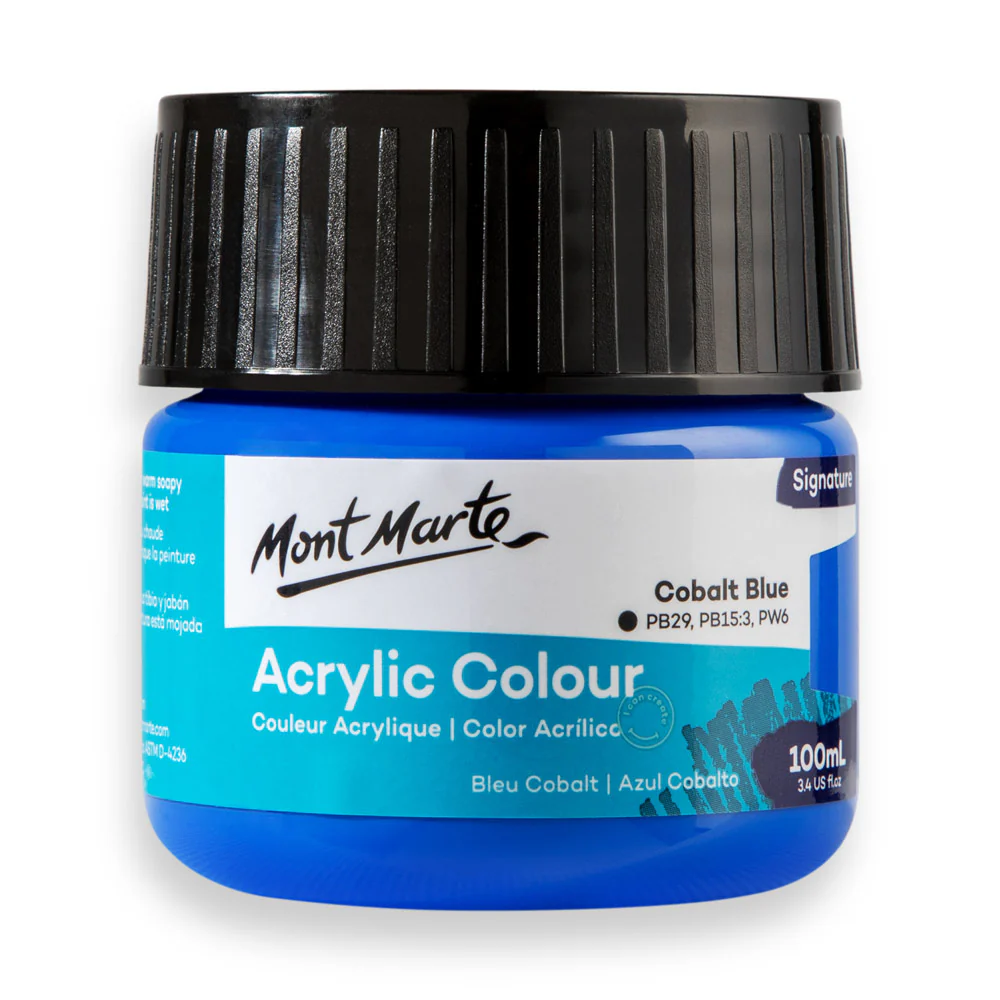 Mont Marte অ্যাক্রিলিক কালার পেইন্ট সিগনেচার 100ml – Cobalt Blue