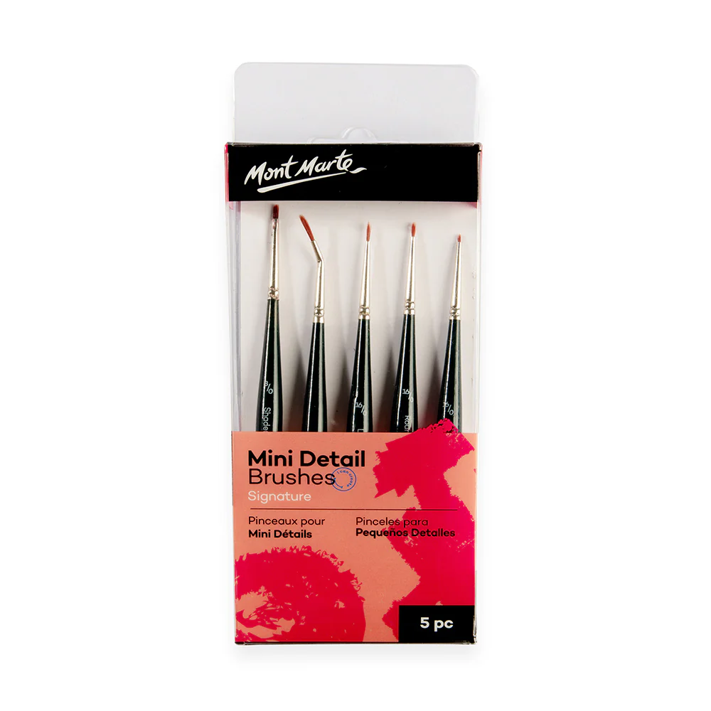 Mont Marte মিনি ডিটেইল ব্রাশ সিগনেচার 5pc