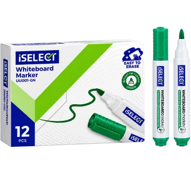 Deli iSelect হোয়াইটবোর্ড মার্কার-12 পিস - UU001-GN