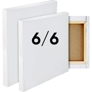হোয়াইট প্রিমিয়াম ক্যানভাস (6 x 6 ইঞ্চি) - 3 পিস