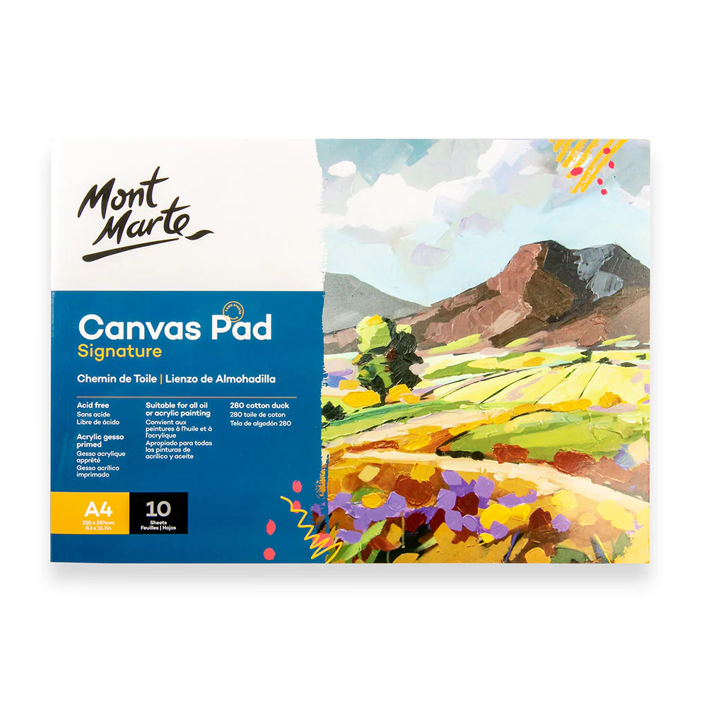 Mont Marte ক্যানভাস প্যাড সিগনেচার 10 শিট A4 (8.3 x 11.7in)