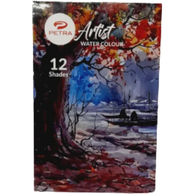 Petra আর্টিস্ট ওয়াটার কালার সেট 6 মিলি - 12 শেড (মাল্টিকালার)