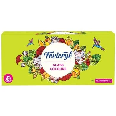 Fevicryl গ্লাস কালার কিট (ওয়াটার বেসড) - 115 মিলি