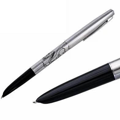 Jinhao 911 ড্রাগন স্টিল ফাউন্টেন পেন 0.8 মিমি বেন্ট নিব - (উইদাউট বক্স)
