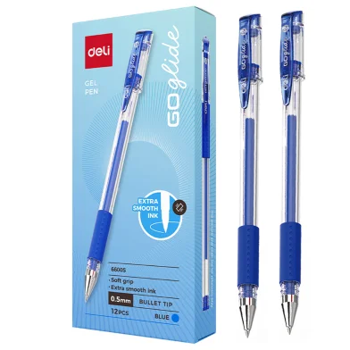 Deli গো গ্লাইড জেল পেন-0.5 মিমি-12 পিস - E6600S