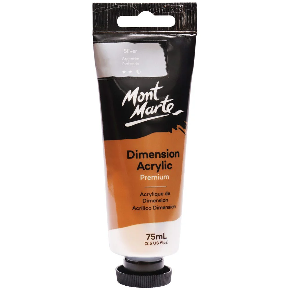Mont Marte ডাইমেনশন অ্যাক্রিলিক প্রিমিয়াম 75ml – Silver
