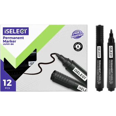 Deli iSelect পারমানেন্ট মার্কার-12 পিস - UU101-BK
