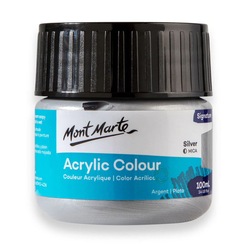 Mont Marte অ্যাক্রিলিক কালার 100ml  – Silver