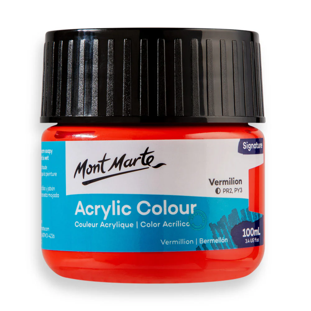 Mont Marte অ্যাক্রিলিক কালার 100ml – Vermillion