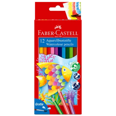 Faber Castell Aquarellbuntstifte ওয়াটারকালার পেন্সিল লং-12 পিস