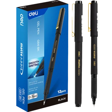 Deli ম্যাট Arris জেল পেন-0.7 মিমি-12 পিস - EG84-BK