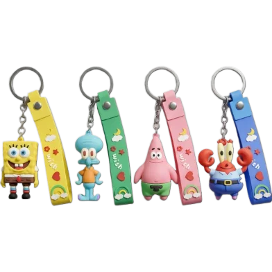 Nini Toys Spongebob Squarepants কি-চেইন কার্টুন কি-রিং কুল স্কুলব্যাগ পেন্ড্যান্ট -1 পিস