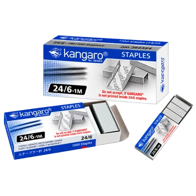 Kangaro স্ট্যাপলার 24/6 পিন-4 প্যাকেট