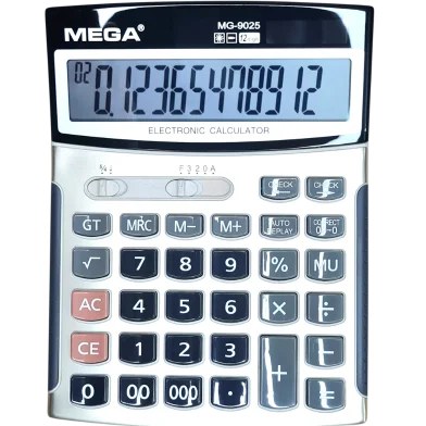 Mega ইলেকট্রনিক ক্যালকুলেটর 12 ডিজিট - MG-9025