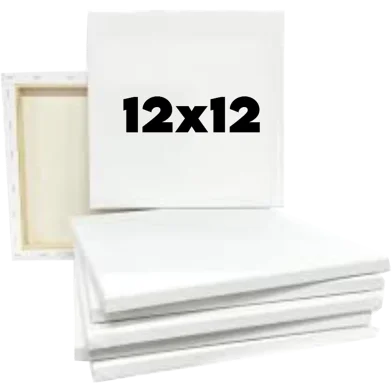 হোয়াইট ক্যানভাস 12x12 ইঞ্চি 2 পিস