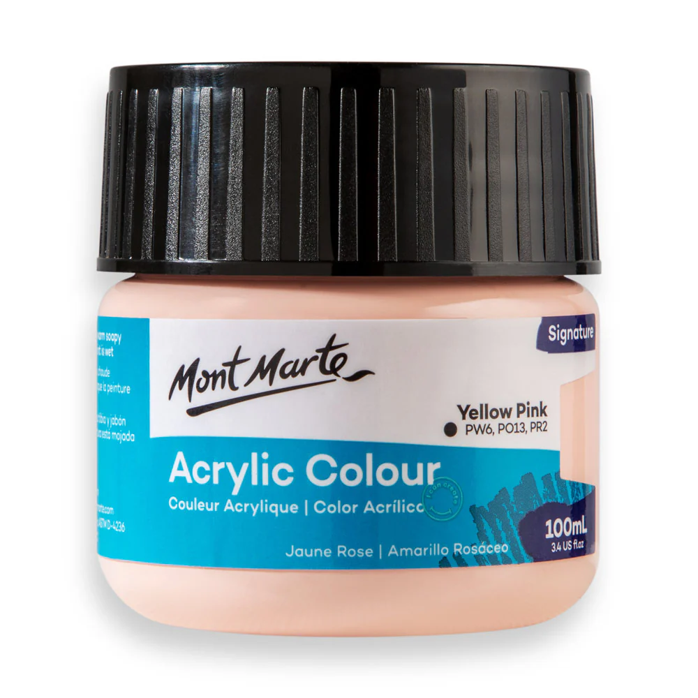 Mont Marte অ্যাক্রিলিক কালার পেইন্ট সিগনেচার 100ml – Yellow Pink