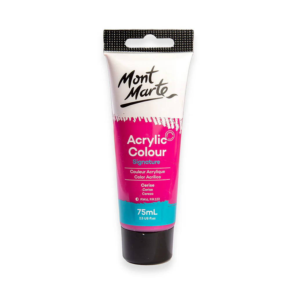 Mont Marte অ্যাক্রিলিক কালার পেইন্ট সিগনেচার 75ml – Cerise