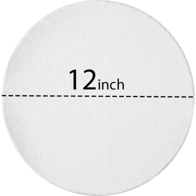 হোয়াইট রাউন্ড ক্যানভাস 12x12 ইঞ্চি