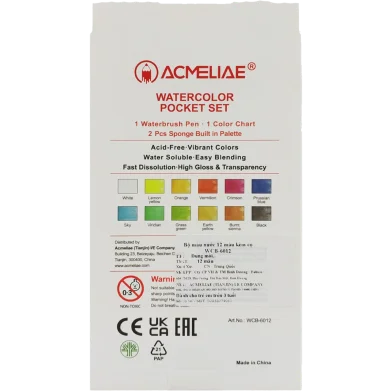 WCB-6012 - Acmeliae 12 কালার ওয়াটারকালার পকেট সেট