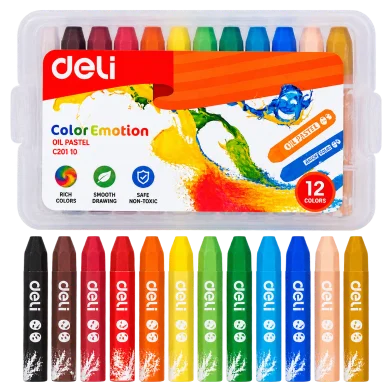 Deli অয়েল প্যাস্টেল 12 কালার - EC20104