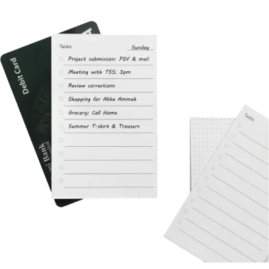 প্রোডাক্টিভিটি Notecards (60) 8.5 সেমি x 5.5 সেমি
