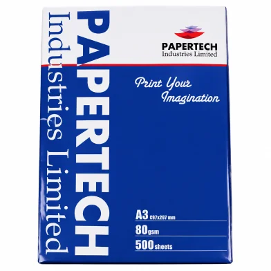 Papertech A3 অফসেট পেপার 80 জিএসএম 500 শিট - PT0004