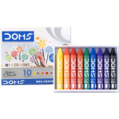 Doms ওয়্যাক্স ক্রেয়ন প্যাক-10 কালার