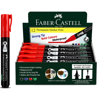 Faber Castell পারমানেন্ট মার্কার পেন-12 পিস