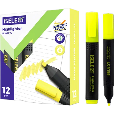 Deli iSelect হাইলাইটার-12 পিস - UU601-YL