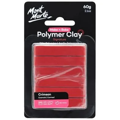 Mont Marte মেক অ্যান্ড বেক পলিমার ক্লে 60 গ্রাম - Crimson - MMSP6047