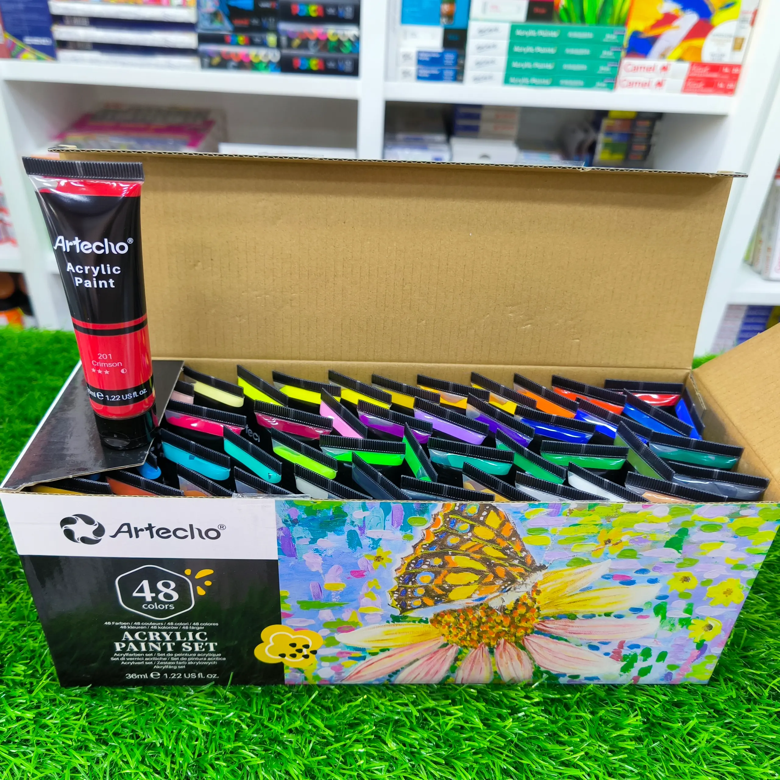 Artecho প্রফেশনাল অ্যাক্রিলিক পেইন্ট সেট – 48pc x 36ml