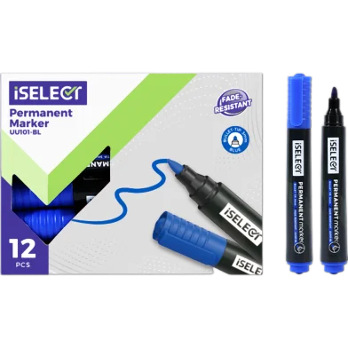 Deli iSelect পারমানেন্ট মার্কার-12 পিস - UU101-BL