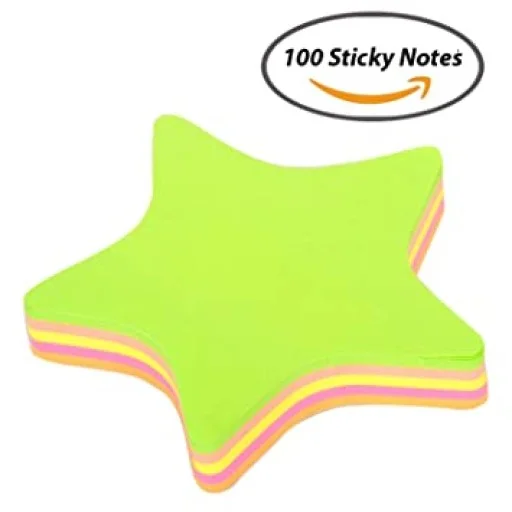 Multi Color Sticky Note -Star- (3x3 inch) - 100 Sheet