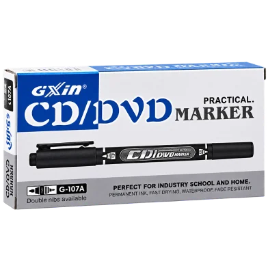 Gxin CD/DVD/ওএইচপি মার্কার পেন - ব্ল্যাক 4 পিস