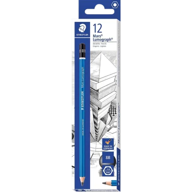 STAEDTLER মার্স Lumograph পেন্সিল 8B প্যাক অফ 12