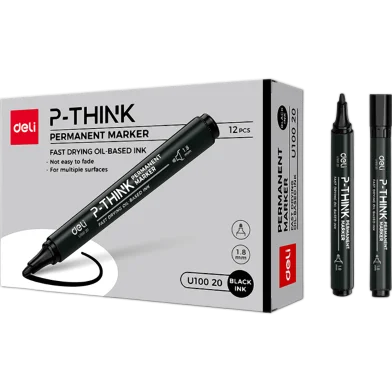 Deli P-থিংক পারমানেন্ট মার্কার 1.8 মিমি-12 পিস - EU10020
