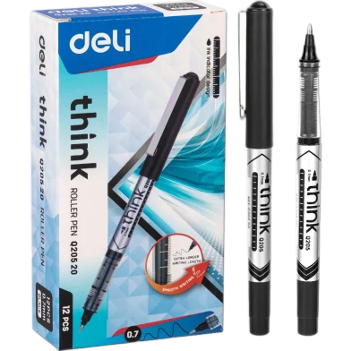 Deli থিংক রোলার পেন 0.7 মিমি-12 পিস - EQ20520
