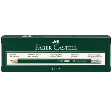 Faber Castell রেড ম্যাট HB পেন্সিল - 12 পিস